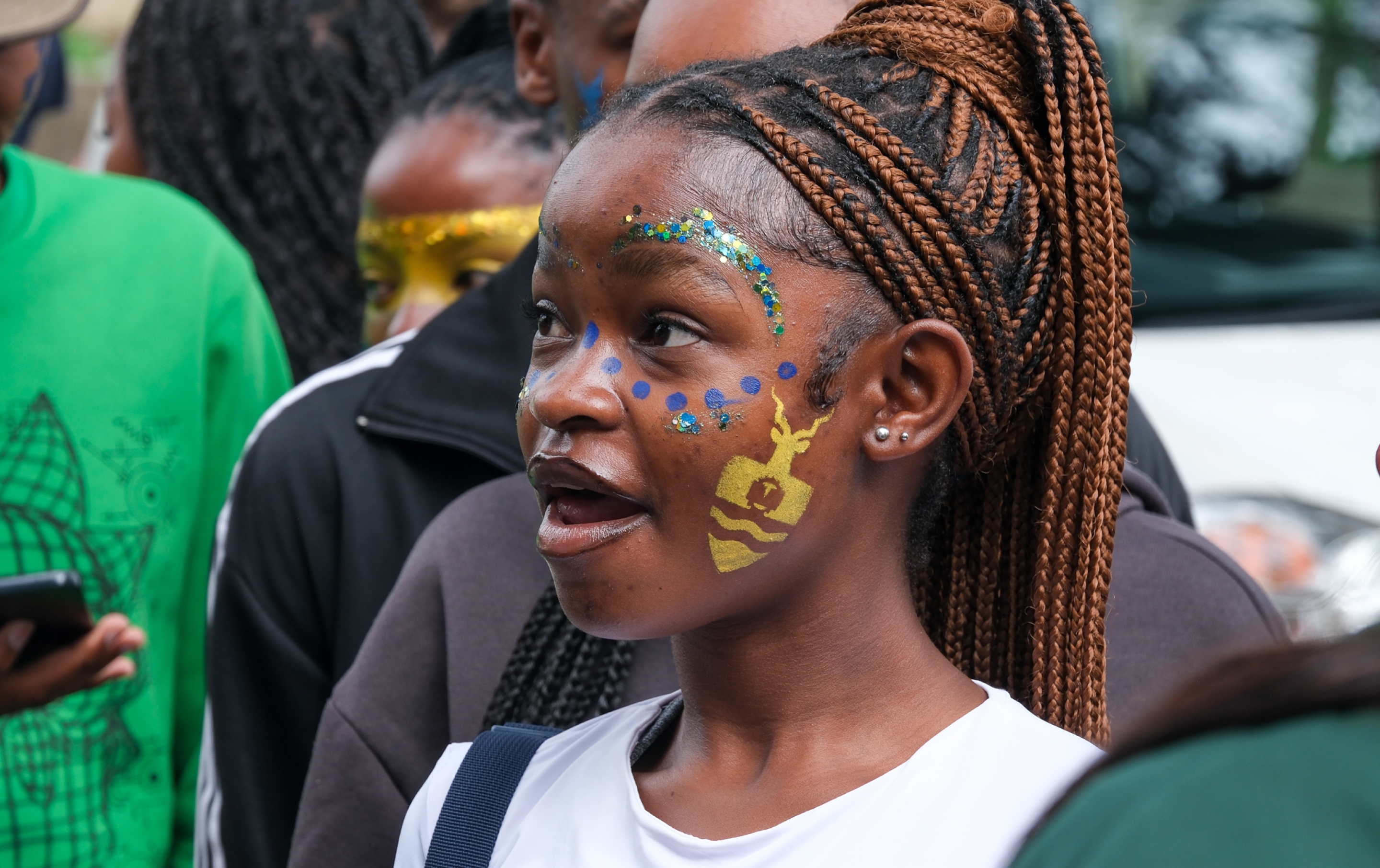 Student with facepaint