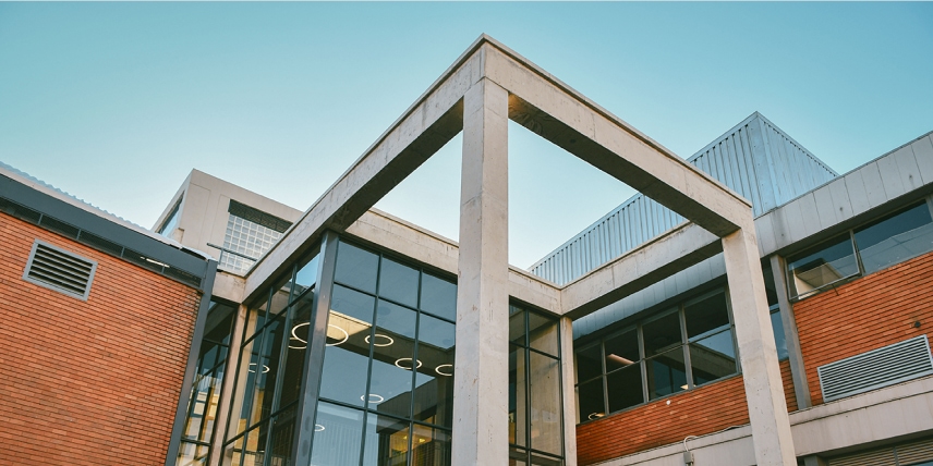 Outside of main campus building