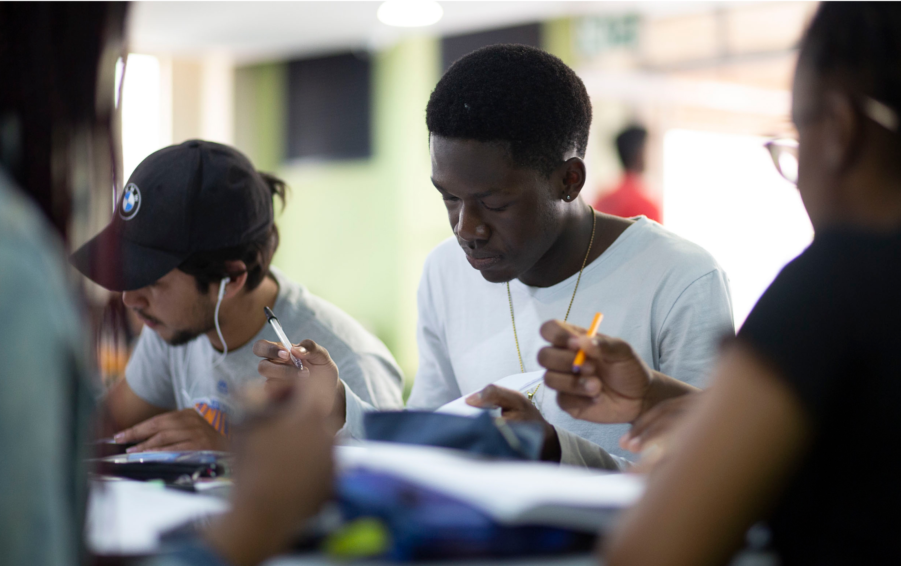 Students studying
